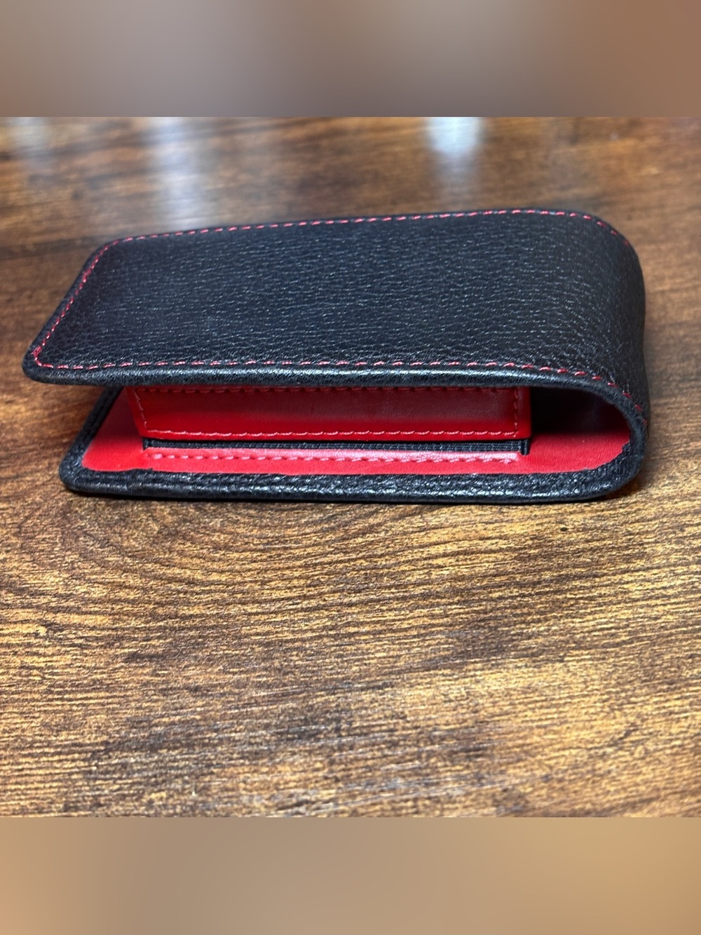 Coach Leather Flip-Phone Case Vintage Y2K Black Red EUC
